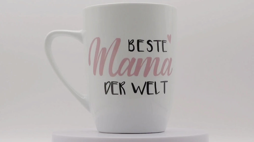 Jumbo Tasse XXL 350 ml 2er-Set mit Schriftzug "Beste Mama der Welt" bzw. "Bester Papa der Welt"