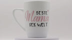 Jumbo Tasse XXL 350 ml 2er-Set mit Schriftzug "Beste Mama der Welt" bzw. "Bester Papa der Welt"