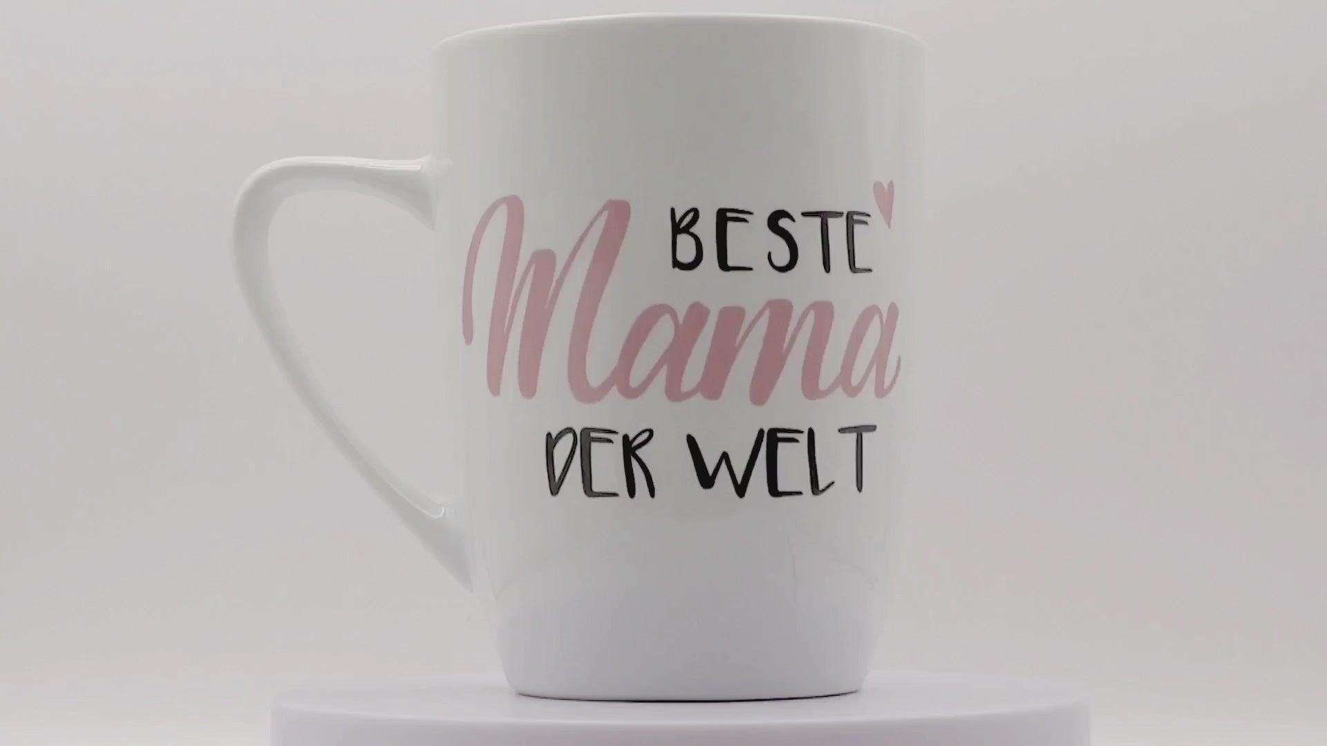 Jumbo Tasse XXL 350 ml 2er-Set mit Schriftzug "Beste Mama der Welt" bzw. "Bester Papa der Welt"
